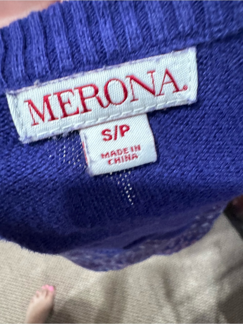 Merona Purple Crewneck Sweater with Fair Isle Pattern - Picture 4 of 6